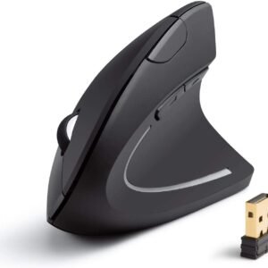 Wireless Vertical Ergonomic Mouse Multi-Device 1600 DPI Black