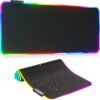 1 Large RGB LED Gaming Mouse Pad Soft Waterproof Surface