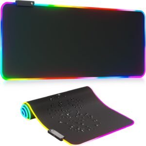 Large RGB LED Gaming Mouse Pad Soft Waterproof Surface