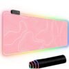 Pink RGB Gaming Mouse Pad XL LED Desk Mat