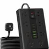 1 22 Outlet Surge Protector Power Board with USB Charging