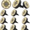 1 Solar Ground Lights 12-Pack Waterproof Outdoor Pathway LED