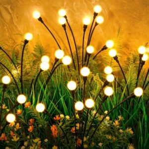 Solar Garden Lights 4-Pack Outdoor Firefly Patio Decoration