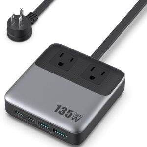 1 135W GaN USB C Charging Station Power Strip Hub