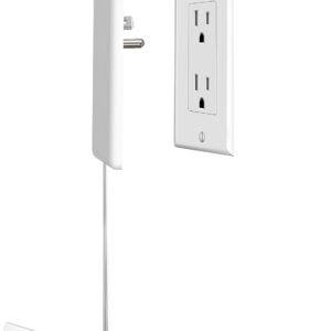 1 3FT Ultra-Thin Extension Cord Power Strip with Safety Cover