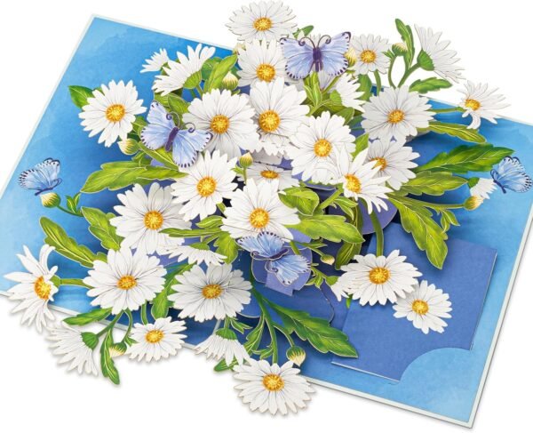 1 Daisy 3D Pop Up Butterfly Greeting Card Gift
