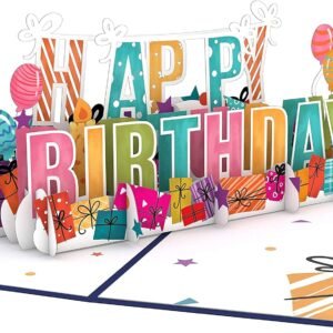 Birthday 3D Pop Up Celebration Greeting Card for Everyone