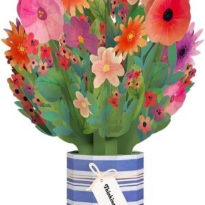 3D Pop Up Paper Flower Bouquet Thinking of You Card