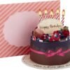 1 Pop Up Birthday Card Chocolate Cake