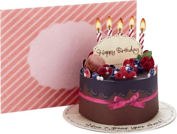 1 Pop Up Birthday Card Chocolate Cake