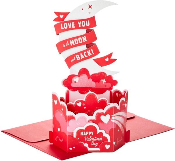Valentine's Day Pop Up Card Moon and Back