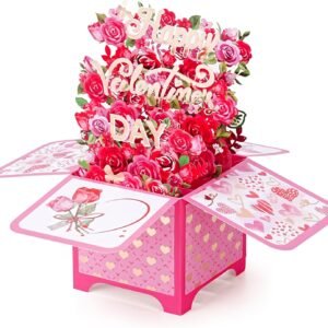 3D Flower Bouquet Pop Up Card Valentine Gift for Her