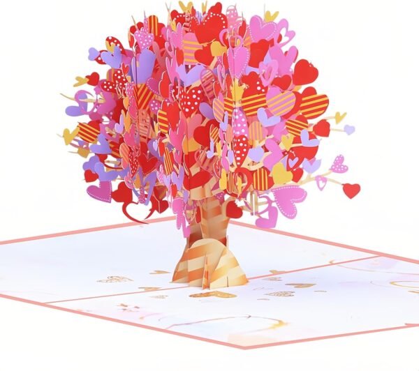 Heart Tree 3D Pop Up Card Valentine Gift for Her