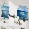 2 Single Monitor Wall Mount Adjustable Full Motion VESA