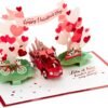 Vintage Red Truck 3D Pop Up Valentine Card for Him