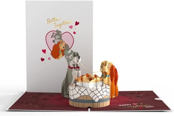 Valentines Day Disney Lady Tramp 3D Pop Up Card