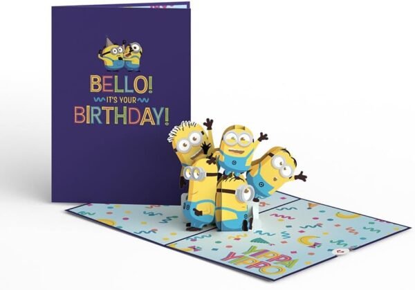 Despicable Me Minions 3D Pop Up Birthday Card Kids