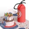 Happy Birthday 3D Pop Up Fire Extinguisher Humor Card