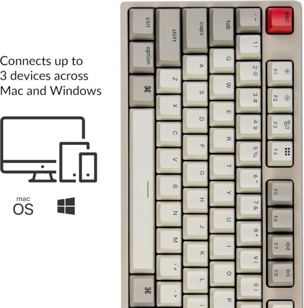2 104-Key Wired Mechanical Mac Windows Keyboard Brown Switch