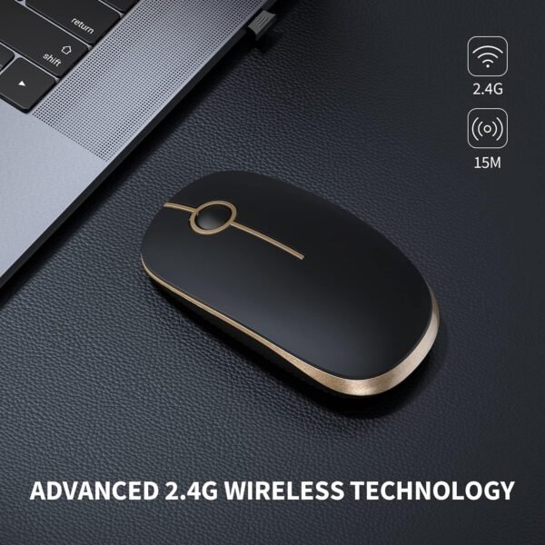 2 Slim Wireless Mouse Quiet Portable Nano Receiver Laptop