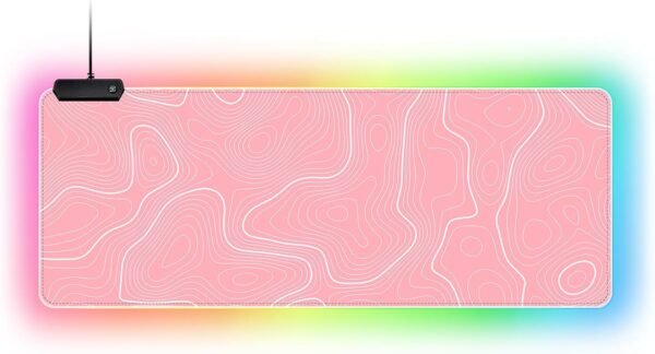 Pink RGB Gaming Mouse Pad XL LED Desk Mat