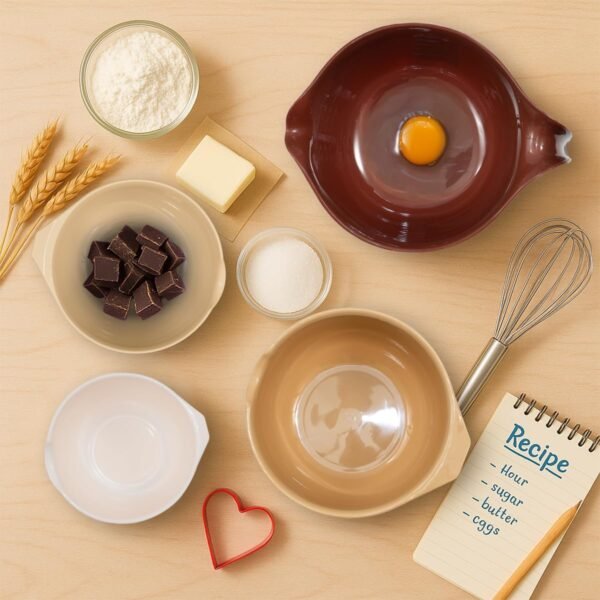 2 Nesting Plastic Mixing Bowls Set Handles Pour Spout