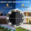 Solar Ground Lights 8-Pack Waterproof Outdoor Pathway LED