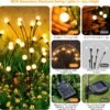Solar Garden Lights 4-Pack Outdoor Firefly Patio Decoration