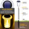 2 10-Pack Solar Pathway Lights Outdoor LED Waterproof Garden