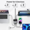 135W GaN USB C Charging Station Power Strip Hub
