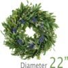 All Season Greenery Wreath 22 Inch Front Door Decor