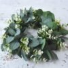 Artificial Green Eucalyptus Round Wreath Farmhouse Door Wall Decor