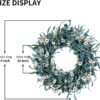 24-Inch Blue Daisy Wreath Spring Summer Door Decor
