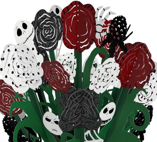Nightmare Before Christmas Pop Up Spooky Bouquet Card