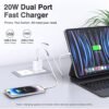 4 Pack 20W USB C Dual Port Fast Chargers