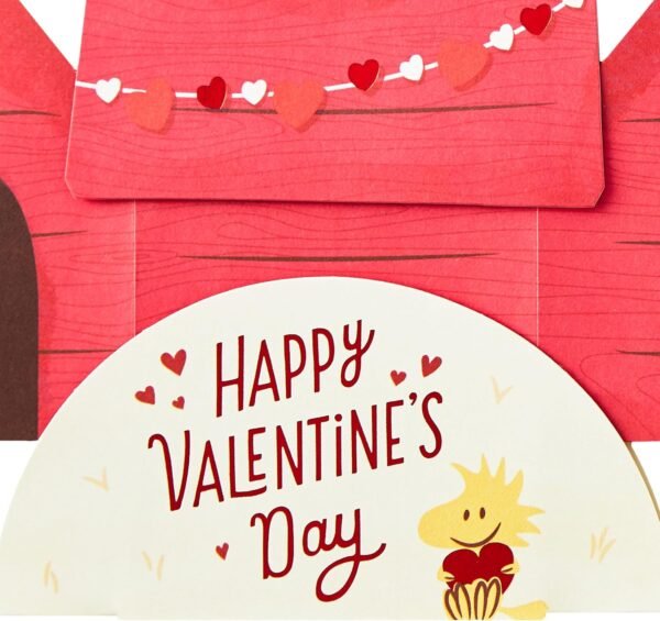 Snoopy Woodstock 3D Pop Up Valentine Card for Kids