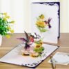 3D Pop Up Birthday Card Hummingbird Sunflower