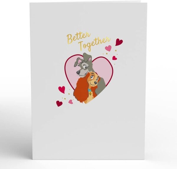 Valentines Day Disney Lady Tramp 3D Pop Up Card