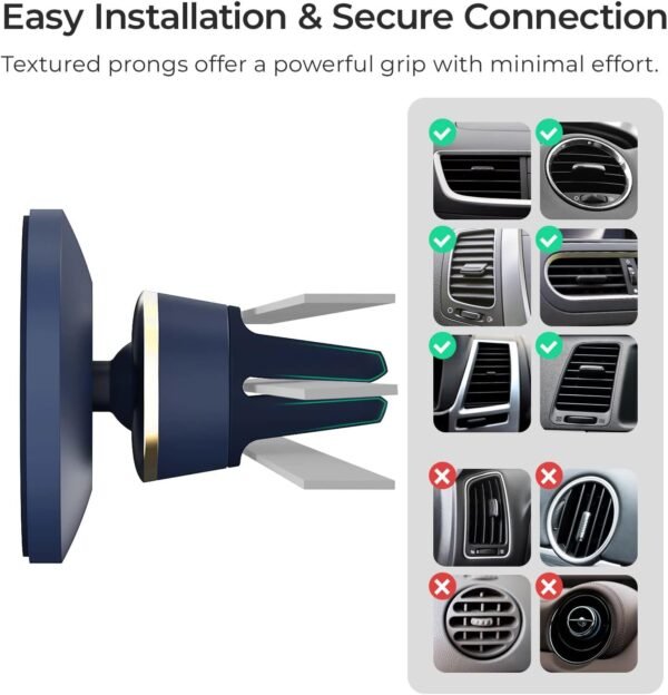 3 Magnetic Air Vent Car Phone Mount Universal Secure Holder