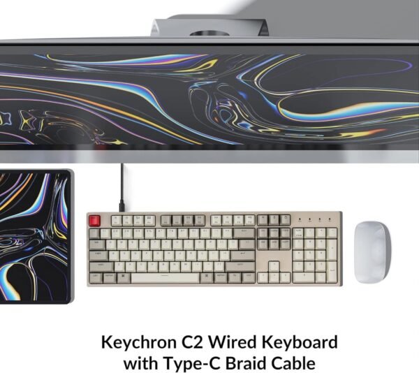 3 104-Key Wired Mechanical Mac Windows Keyboard Brown Switch