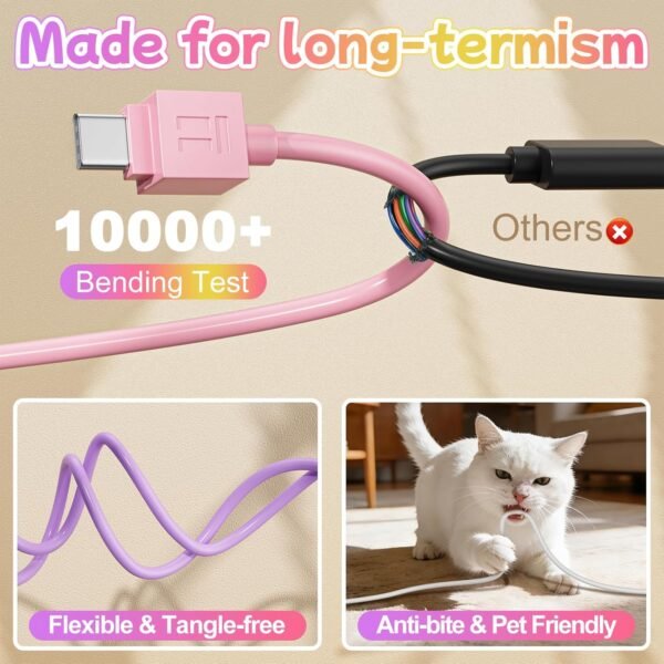 4 Pack USB C to C 30W Fast Charging Cables