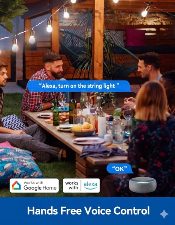 Outdoor Smart Plug WiFi Waterproof Dual Socket Control