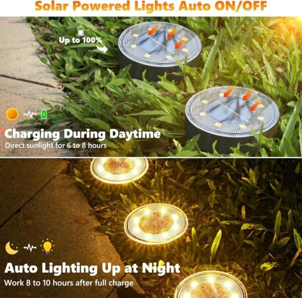 3 Solar Ground Lights 12-Pack Waterproof Outdoor Pathway LED