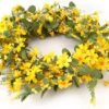 3 Artificial Yellow Daisy Spring Wreath Summer Front Door Decor