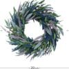 20-Inch Lavender Wreath Green Leaf Spring Summer Decor