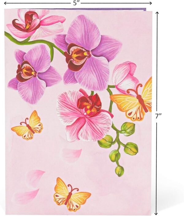 Mothers Day 3D Pop Up Orchid Butterfly Greeting Card