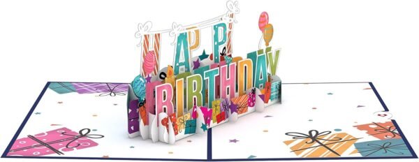 Birthday 3D Pop Up Celebration Greeting Card for Everyone