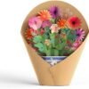 3 3D Pop Up Paper Flower Bouquet Thinking of You Card