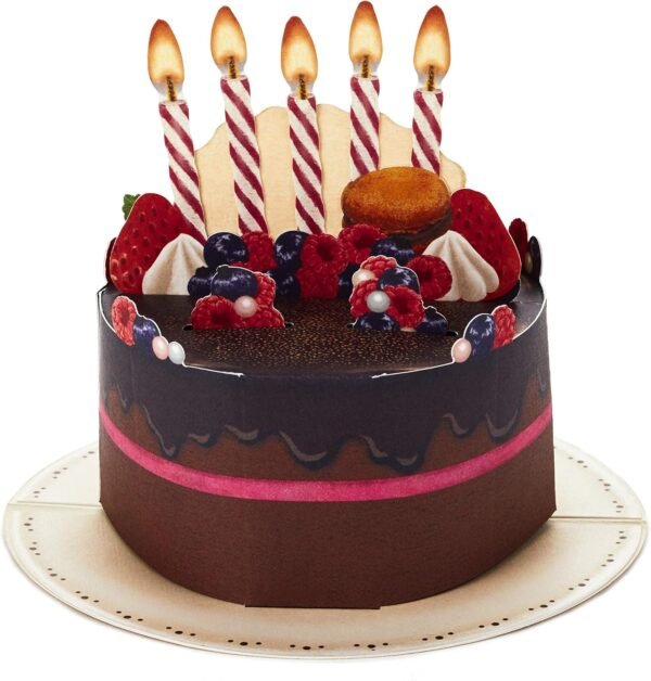 3 Pop Up Birthday Card Chocolate Cake