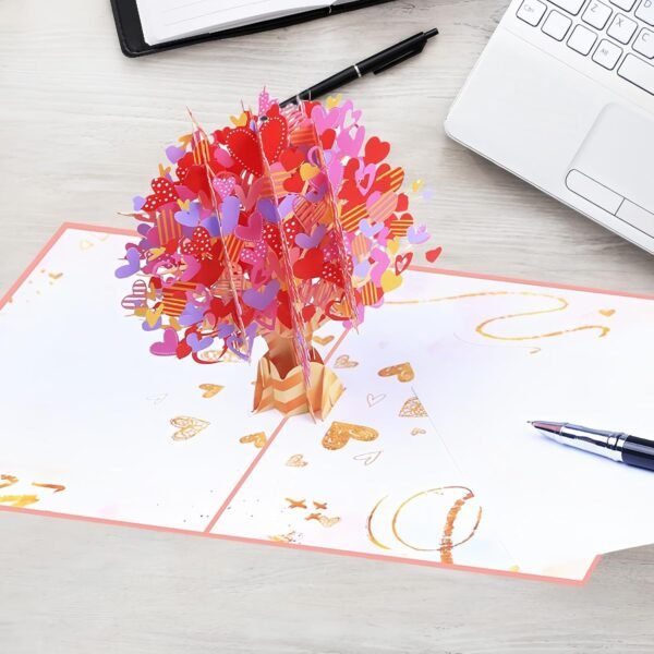Heart Tree 3D Pop Up Card Valentine Gift for Her